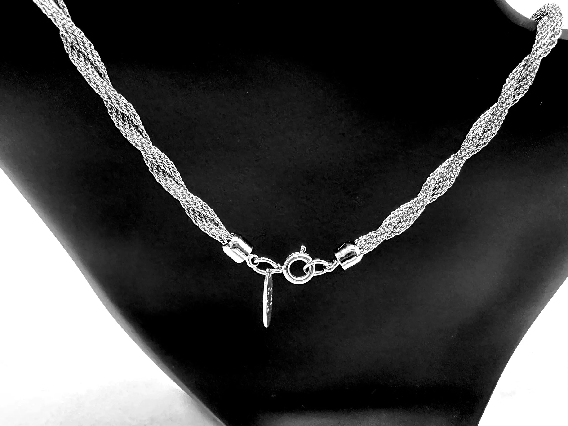 Vintage Whiting Davis Mesh Twisted Double Strand Silver Tone Necklace - Hers and His Treasures
