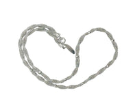 Vintage Whiting Davis Mesh Twisted Double Strand Silver Tone Necklace - Hers and His Treasures