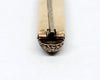 14K Gold Victorian Black Enamel Leaf Bar Pin - Hers and His Treasures