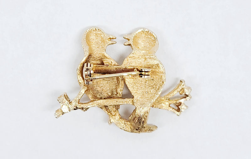 Vintage Love Birds Brooch Pin - Hers and His Treasures
