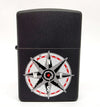 New XIV 1998 Marlboro Compass Black Matte Zippo Lighter - Hers and His Treasures