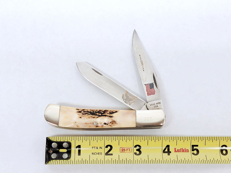 Hers and His Treasures - 1991 "Mission Accomplished" Operation Desert Storm Bear MGC Stag Trapper Knife | USA