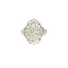 .925 Sterling Silver Filigree Cross Ring - Hers and His Treasures