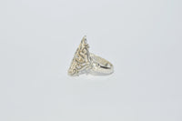 .925 Sterling Silver Filigree Cross Ring - Hers and His Treasures