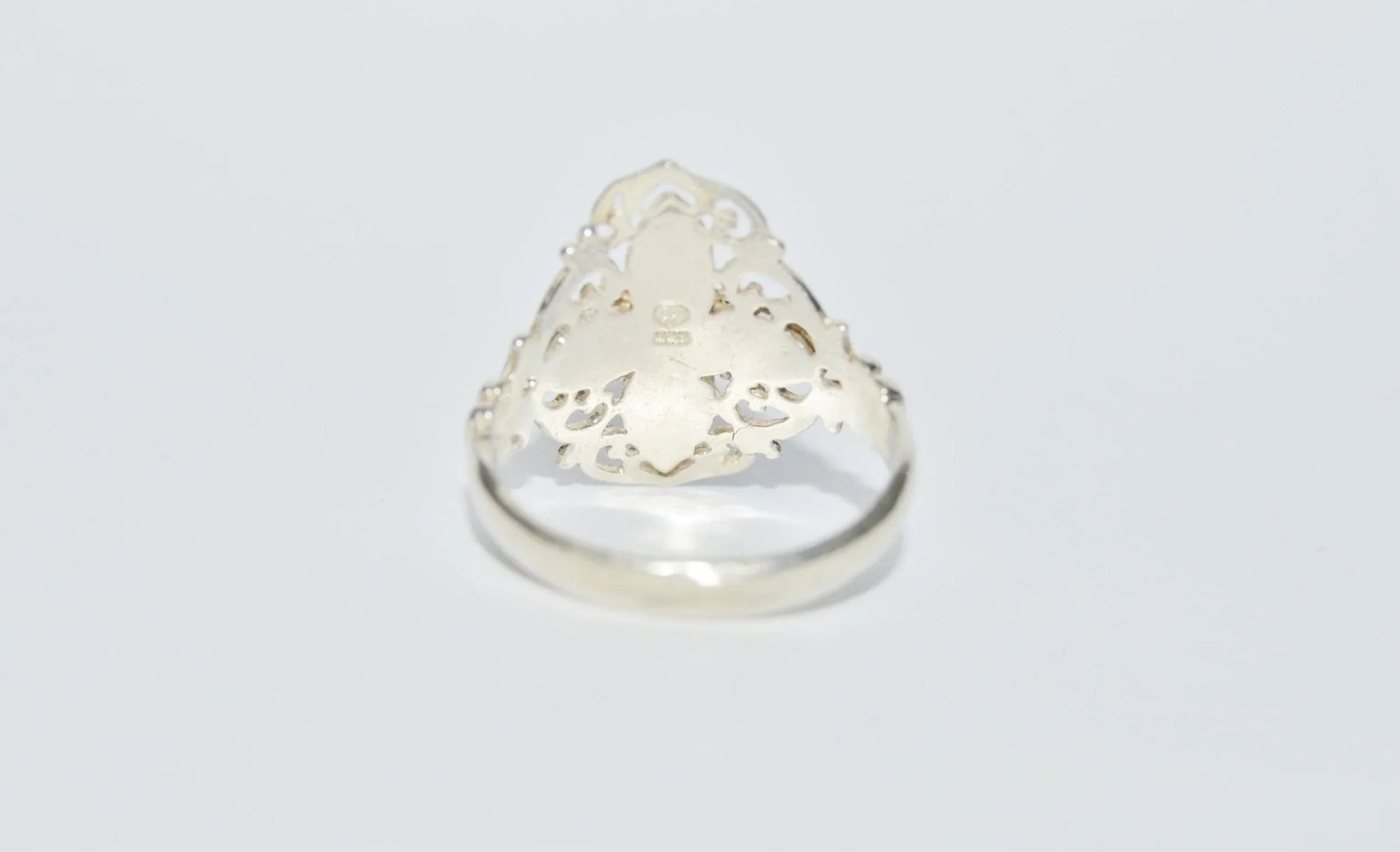 .925 Sterling Silver Filigree Cross Ring - Hers and His Treasures