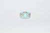 Sterling Silver .925 Turquoise And CZ Band Ring - Hers and His Treasures