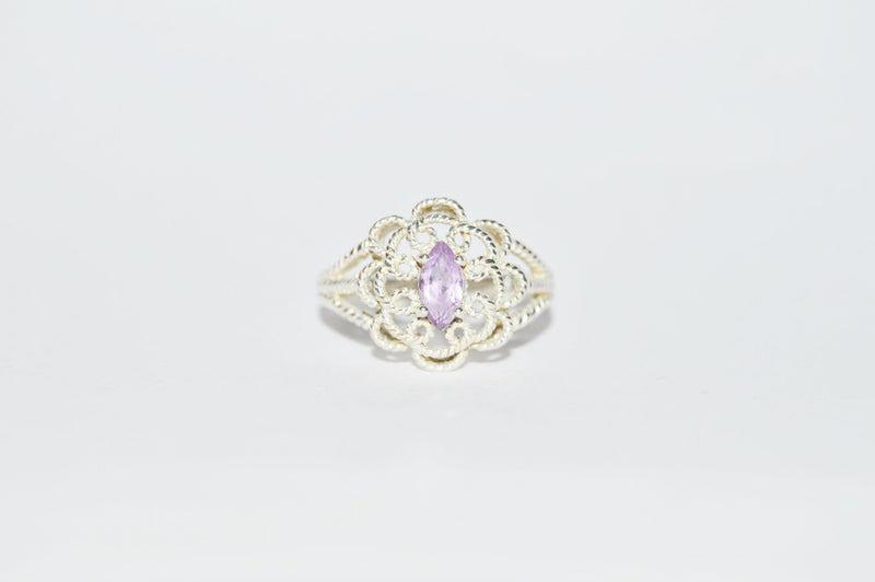 Sterling Silver .925 Amethyst Filigree Ring - Hers and His Treasures