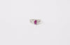 Ruby And CZ Cubic Zirconia .925 Sterling Silver Ring - Hers and His Treasures