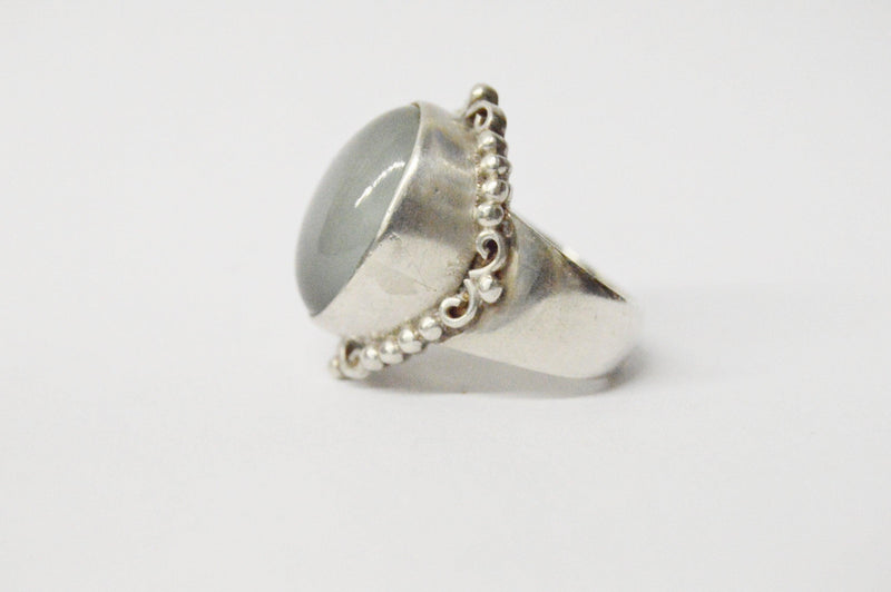 Vintage Nepal Moonstone .925 Sterling Silver Ring - Hers and His Treasures