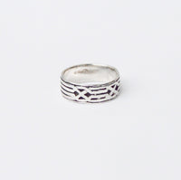 Men's Designer .925 Sterling Silver Band Ring - Hers and His Treasures