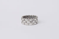 Woven .925 Sterling Silver Stacked Band Ring - Hers and His Treasures