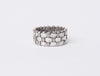 Woven .925 Sterling Silver Stacked Band Ring - Hers and His Treasures