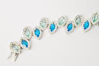 Charles Winston CWE Blue And Green CZ .925 Sterling Silver Bracelet