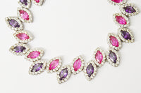 Charles Winston CWE Pink Sapphire And CZ .925 Sterling Silver Bracelet