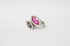Charles Winston CWE Pink Sapphire And CZ .925 Sterling Silver Ring