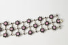 Charles Winston CWE Pink Sapphire And Black CZ .925 Sterling Silver Bracelet