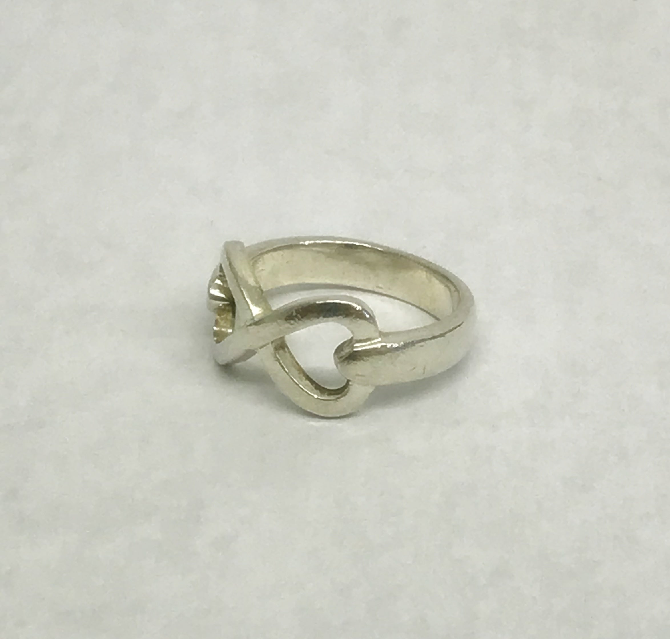 Charles Winston CW Infinity Heart Sterling Silver Ring