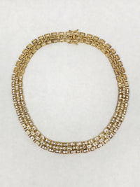 Suzanne Somers Collection 18kt Gold Vermeil Sterling Silver Panther Link Choker - Hers and His Treasures