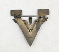 United States Army Air Corps WWII Sweetheart Victory Sterling Silver Brooch Pin - Hers and His Treasures