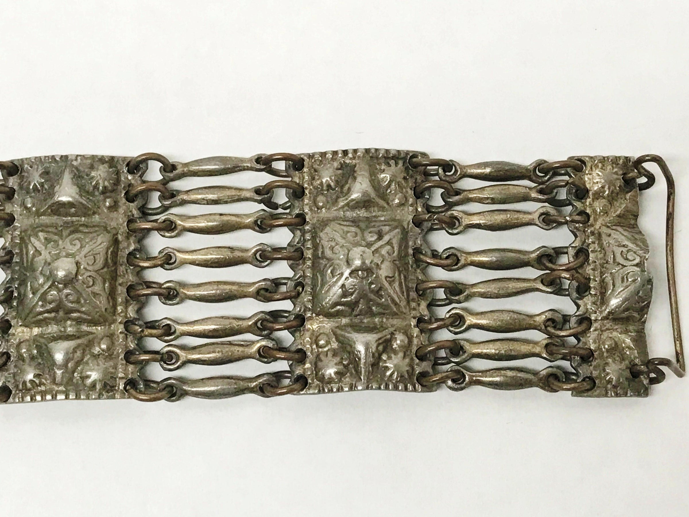 Vintage Cartagena Of Columbia Metal Panel Link Bracelet - Hers and His Treasures