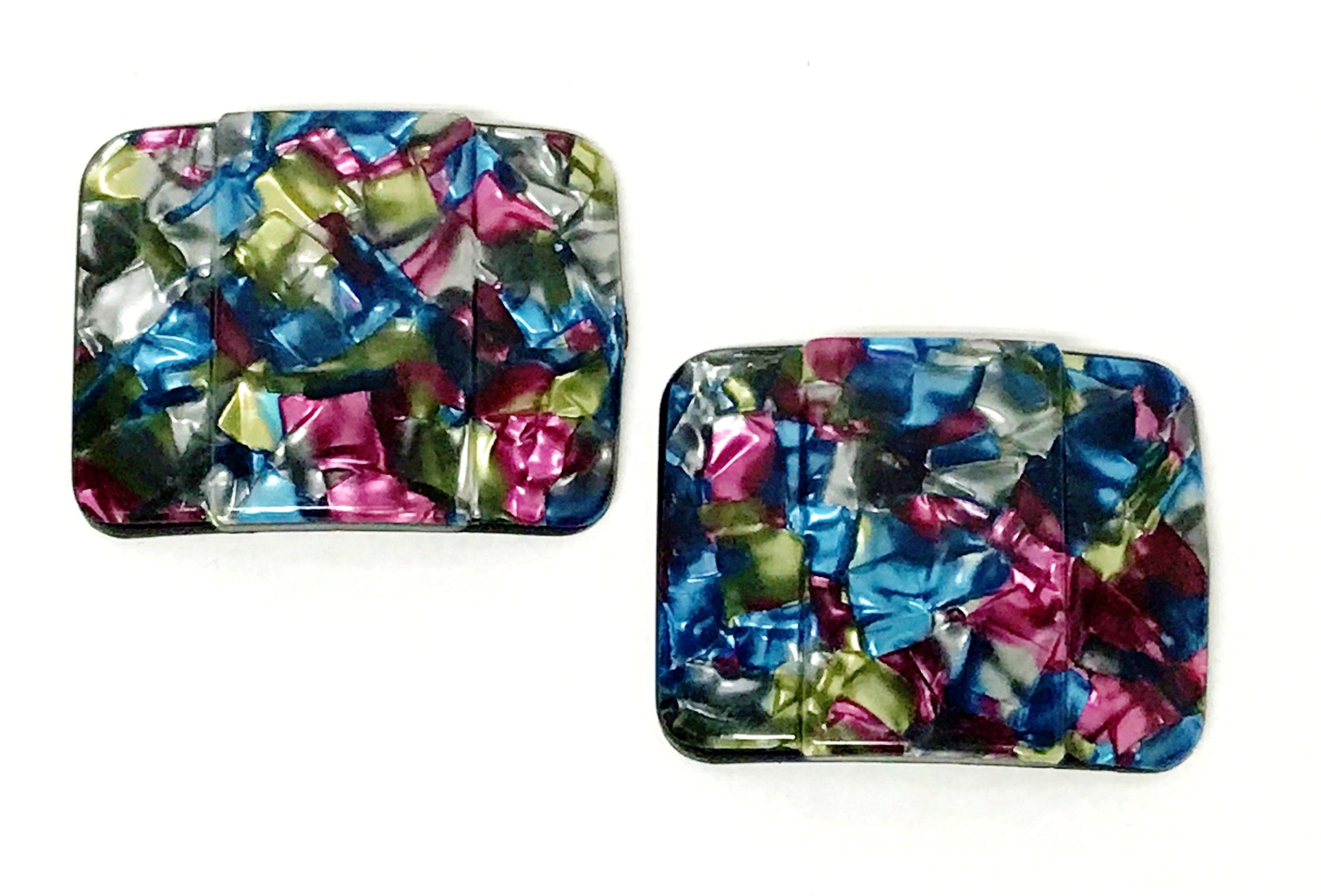 Vintage Lucite Multi-Colored Shoe Clips | France - Hers and His Treasures