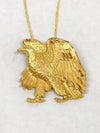 Vintage Gold Tone American Bald Eagle Necklace 22" - Hers and His Treasures