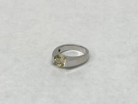 Sterling Silver Yellow CZ Ring - Hers and His Treasures