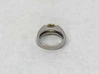Sterling Silver Yellow CZ Ring - Hers and His Treasures