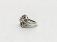 Sterling Silver CZ Ring Signed C^A - Hers and His Treasures