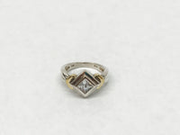 CW Charles Winston Gold Over Sterling Silver Diamond Shaped Ring