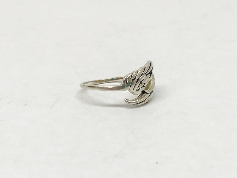 Sterling Silver Angel Wings Ring - Hers and His Treasures