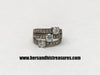PJM CZ Cubic Zirconia Wide Band Sterling Silver Ring - Hers and His Treasures