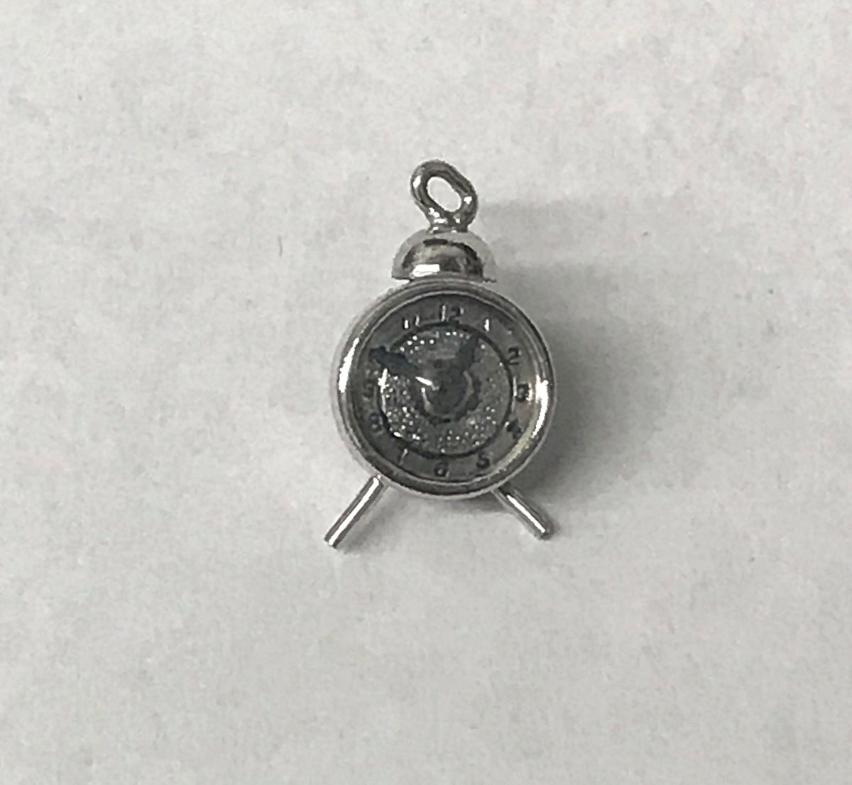 Vintage Wells Alarm Clock Sterling Silver Charm - Hers and His Treasures