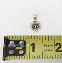 Sterling Silver Spiderweb Pendant  1/2" - Hers and His Treasures