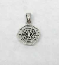 Sterling Silver Spiderweb Pendant  1/2" - Hers and His Treasures