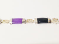 Han China Sterling Silver .925 Multi Colored Gemstone Bracelet