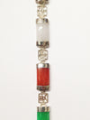 Han China Sterling Silver .925 Multi Colored Gemstone Bracelet