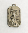 Vintage Creed Sterling Silver Saint Christopher Rectangular Pendant - Hers and His Treasures