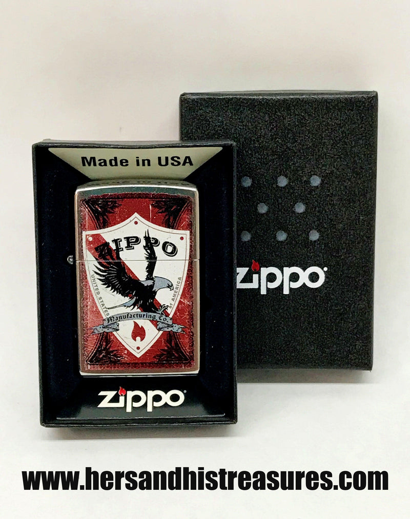 New 2015 Zippo Shield 28867 Zippo Lighter - Hers and His Treasures