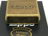 New 2018 Zippo Stamp Antique Brass Zippo Lighter - Hers and His Treasures