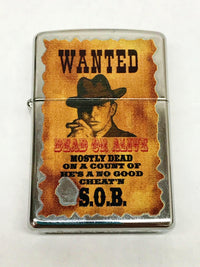 New 2012 Wanted Poster Dead Or Alive Zippo Lighter - Hers and His Treasures