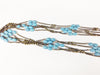 Vintage 5 Strand Chain Link Belt With Faux Turquoise Beads - Hers and His Treasures