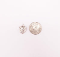 Vintage I Love U Puffy Heart Sterling Silver Charm - Hers and His Treasures