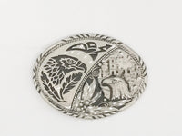 SSI Handcrafted USA Eagle Diamond Cut Belt Buckle - Hers and His Treasures