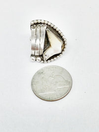 Mother of Pearl Bird Native American Ring - Hers and His Treasures