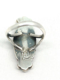 Navajo RN Signed Mother of Pearl Sterling Silver Ring - Hers and His Treasures