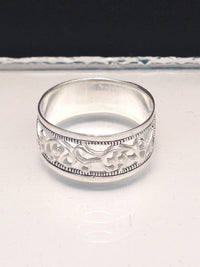 Sterling Silver Filigree Ring Band - Hers and His Treasures