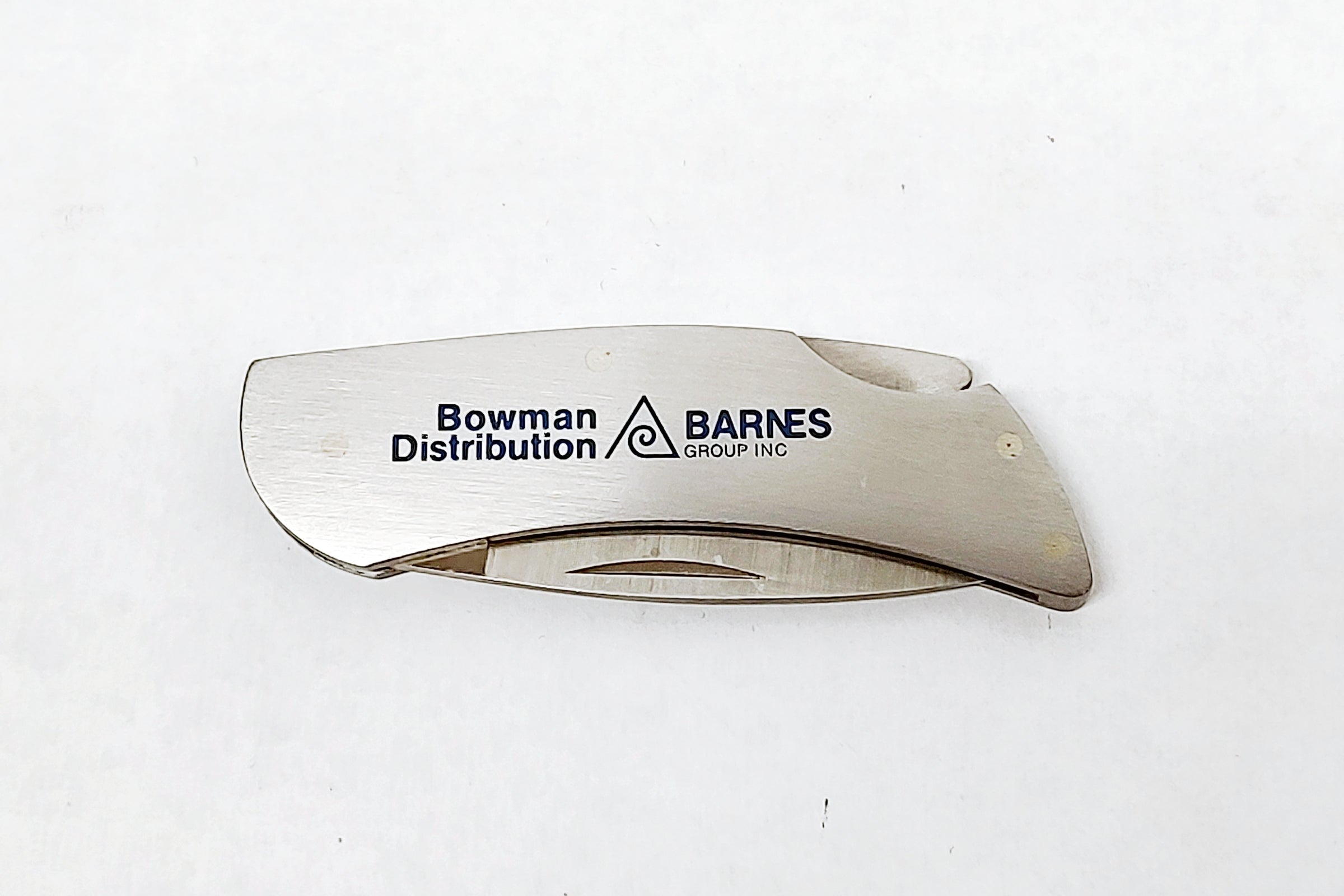 Vintage Bowman Distribution Barnes Group Inc Stainless Steel Zippo Pocket Knife | USA - Hers and His Treasures