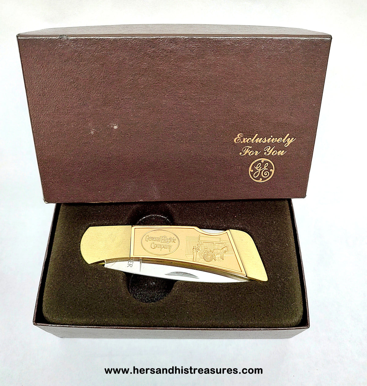 New 1989 Gerber General Electric Bronze Medallion Knife | USA - Hers and His Treasures