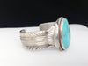 Eugene Hale Navajo Native American Sterling Silver Blue Turquoise Cuff Bracelet